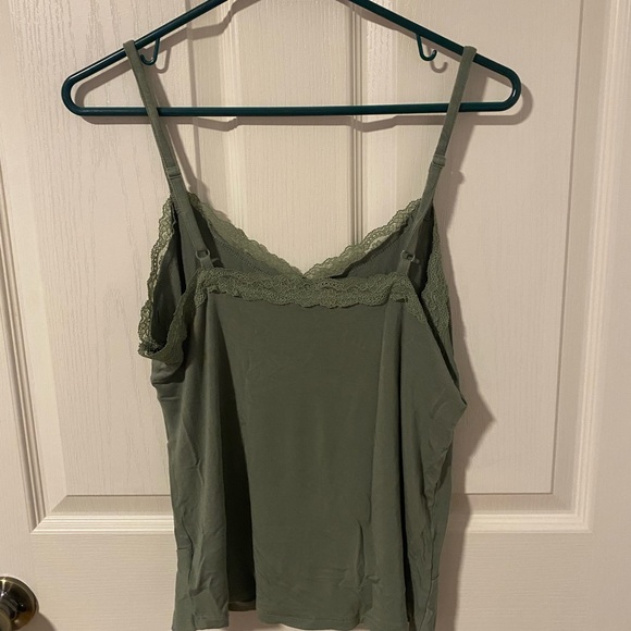 Army green thin strap tank top - Picture 3 of 3